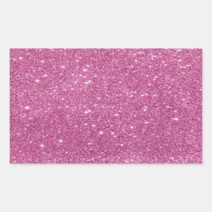 Girl Hot Pink Glitzer Classic Square Sticker