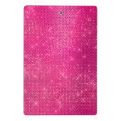 Girl Hot Pink Glitzer Glam Sparkle Monogramm Name Mini Klemmbrett (Rückseite)