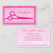 Girl Hot Pink Scissors Salon Erinnerung Terminkarte (Vorne/Hinten)