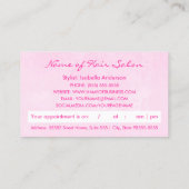 Girl Hot Pink Scissors Salon Erinnerung Terminkarte (Rückseite)