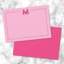 Girl Hot Pink Script Name Monogram