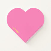 Girl Hot Pink und Yellow Name Heart Notebook Notizblock (Rückseite)