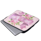 Girl Hübsch Chic Floral Blush Pink Hallo wundersch Laptopschutzhülle (Vorne Knopf)