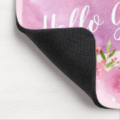 Girl Hübsch Chic Floral Blush Pink Hallo wundersch Mousepad (Ecke)