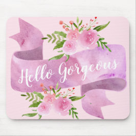 Girl Hübsch Chic Floral Blush Pink Hallo wundersch Mousepad