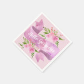 Girl Hübsch Chic Floral Blush Pink Hallo wundersch Serviette (Ecke)