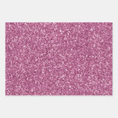 Girl Hübsch Pink Glitzy Glitzer Sparkle Geschenkpapier Set (Vorderseite)