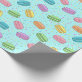 Girl Hübscher Macaron Cookie Patissier Geschenkpapier (Ecke)