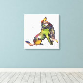 Girl Hugging Dog Leinwanddruck (Insitu (Holzboden))