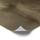 Girl Hugs Pony Antique Print, Rustic Cottagecore Poster (Ecke)