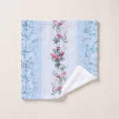Girl Hütte Chic Pink und Blue Rose Badhandtuch Set (Waschlappen)