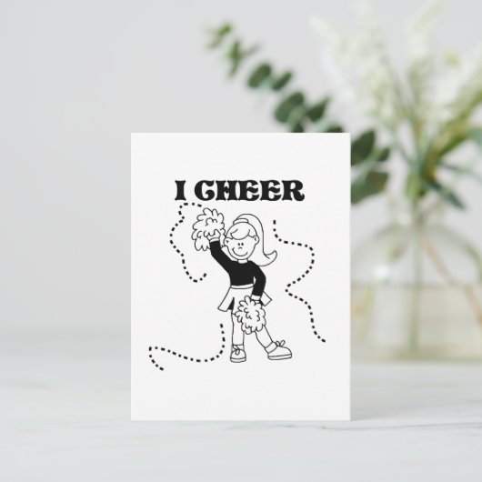 Girl I Cheer Tshirts und Geschenke Postkarte (Stehend Vorderseite)