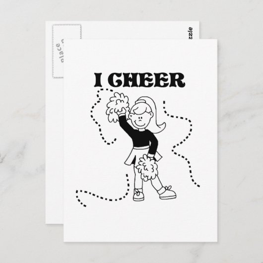Girl I Cheer Tshirts und Geschenke Postkarte (Vorne/Hinten)