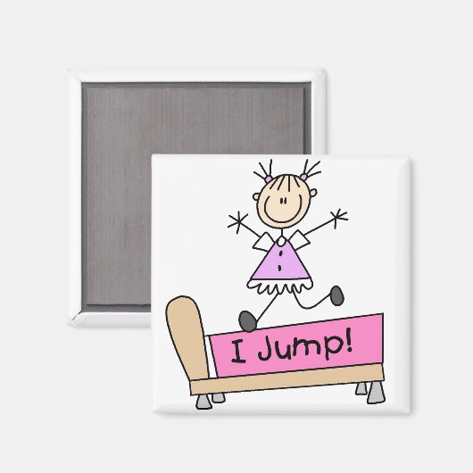 Girl I Jump Magnet (Vorderseite/Rückseite)
