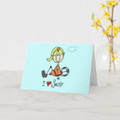 Girl I Liebe Fußball T - Shirt und Geschenke Karte (Gelbe Blume)