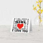 Girl I Liebe You Karte (Gelbe Blume)