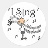 Girl I Sing Stickers Sticker (Vorderseite)