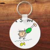 Girl I Swim T - Shirt und Geschenke Schlüsselanhänger (Vorderseite)