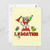 Girl I Vacation T - Shirt und Geschenke Postkarte (Vorne/Hinten)