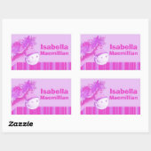 Girl id full name Pink Pony Pferd Aufkleber (Blatt)