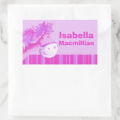 Girl id full name Pink Pony Pferd Aufkleber (Tasche)