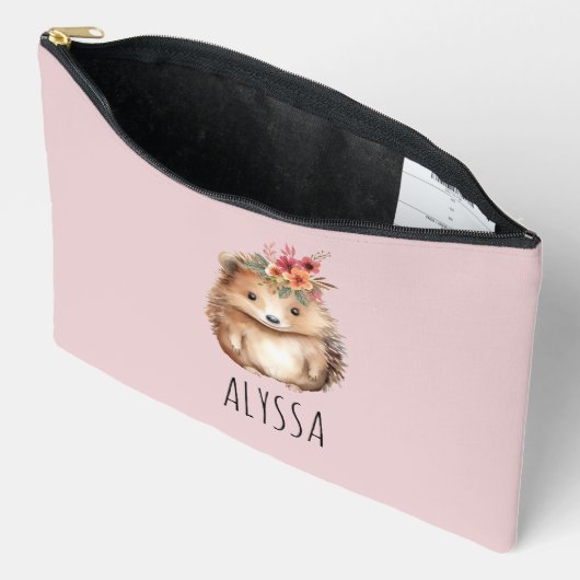 Girl-Igel, Custom Pencil Case oder Zubehörtasche (Offen)
