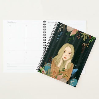 Girl Illustration Planner Planer