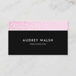 Girl-Imitate Rosa Sequin Streifen Visitenkarte