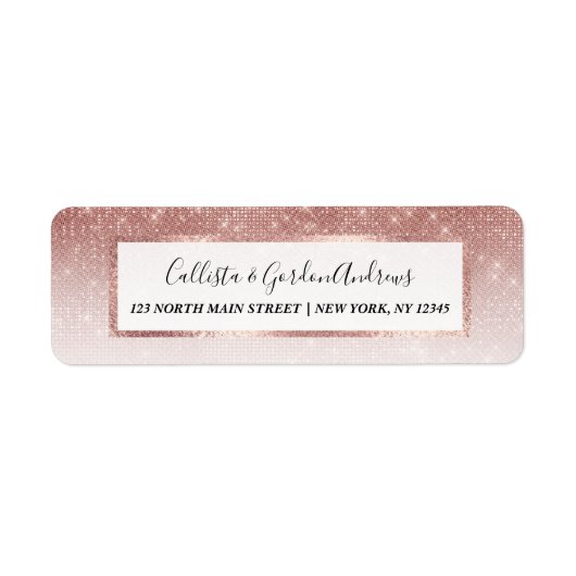 Girl Imitats Rose Gold Sequin Glitzer White Ombre (Vorne)