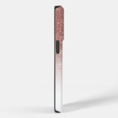 Girl Imitats Rose Gold Sequin Glitzer White Ombre Case-Mate iPhone Hülle (Rückseite / Rechts)