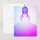 Girl in Dress Postcard Postkarte (Vorne/Hinten)