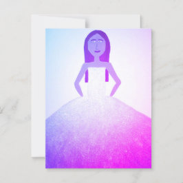 Girl in Dress Postcard Postkarte