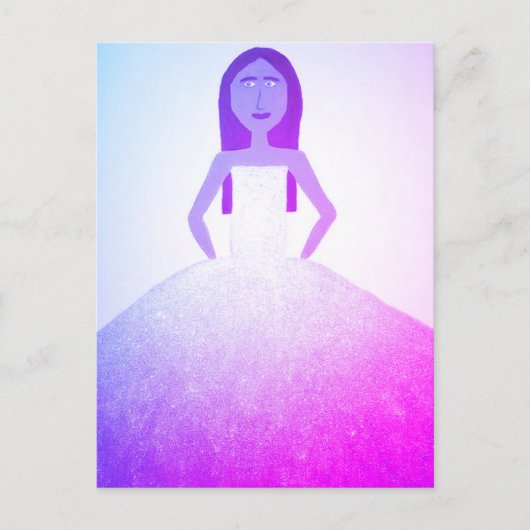 Girl in Dress Postcard Postkarte (Vorderseite)