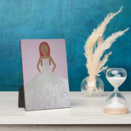 Girl in Glitzer Dress Plaque Fotoplatte