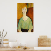 Girl in Green - Amedeo Modigliani Fine Art Poster (Küche)