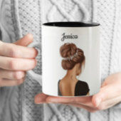 Girl in Personalisierter Schwarzkaffee Zweifarbige Tasse