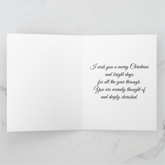 Girl in Red Jacket mit Snowman Holiday Postcard Karte (Innenseite)