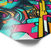 Girl in Urban WallStyle - KI Art Fotodruck (Ecke)