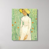 Girl in White Van Gogh Canvas Print Leinwanddruck (Vorderseite)