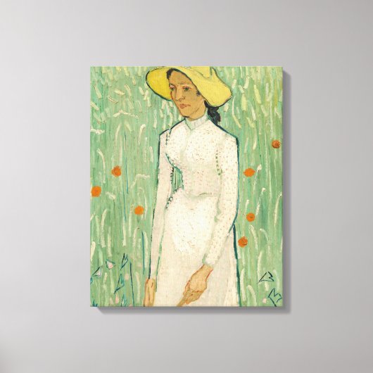 Girl in White Van Gogh Canvas Print Leinwanddruck (Vorderseite)