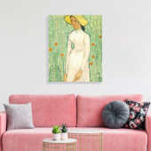 Girl in White Van Gogh Canvas Print Leinwanddruck (Insitu (Wohnzimmer))