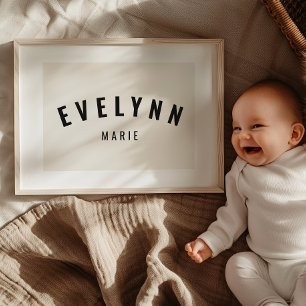 Girl Individuelle Name Print Minimalistisch Neutra Poster