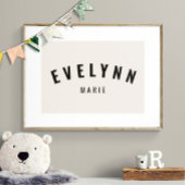 Girl Individuelle Name Print Minimalistisch Neutra Poster