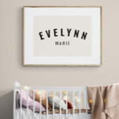 Girl Individuelle Name Print Minimalistisch Neutra Poster