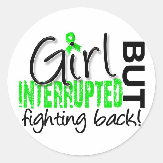 Girl Interrupted 2 Lyme disease Runder Aufkleber (Vorderseite)