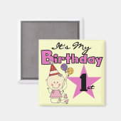Girl It's My Birthday Tshirts and Gifts Magnet (Vorderseite/Rückseite)