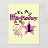 Girl It's My Birthday Tshirts and Gifts Postkarte (Vorderseite)