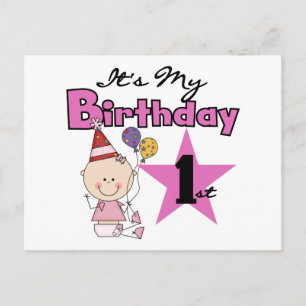 Girl It's My Birthday Tshirts and Gifts Postkarte