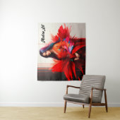 Girl Japanisch Kimono Asiatische farbige rote Blut Wandteppich (Beispiel)