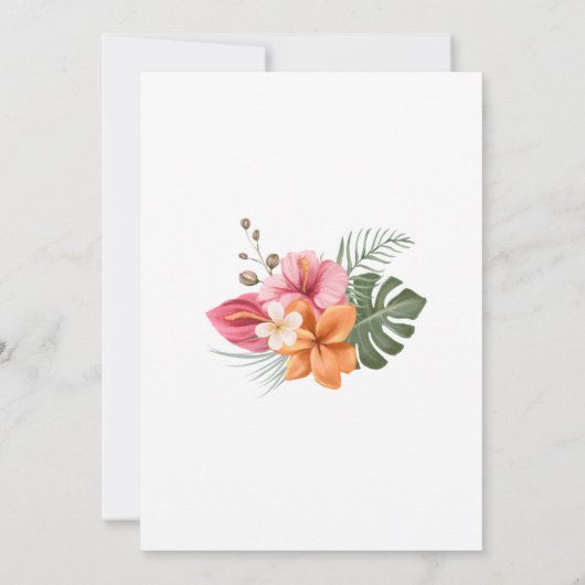 Girl Jungle Safari Baby Sprinkle Einladung (Rückseite)